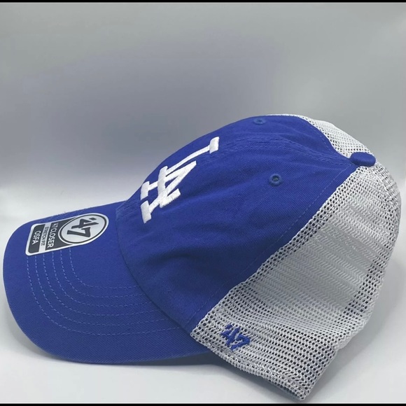 ‘47 Brand Los Angeles Dodgers MLB Closer Trucker Cap Hat Mesh Stretch Fit OSFA - Picture 2 of 6
